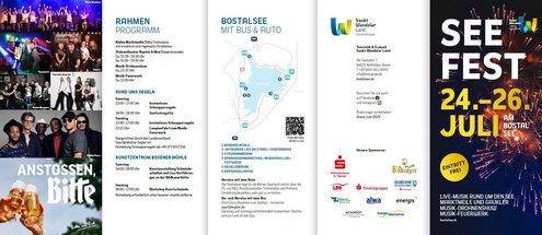 Programm für das Seefest 2026 mit den verschiedenen Bühnen und den Acts